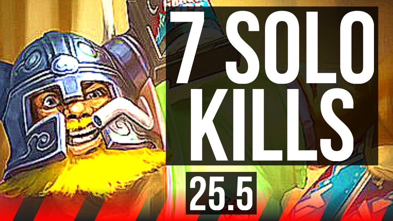 OLAF vs FIORA (TOP) | 7 solo kills, 11/2/5, Godlike | KR Master | 25.5