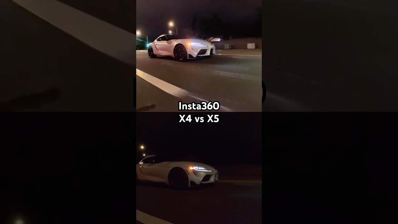 insta360 X4 vs X5 Night Drive💥 what difference do you see?? 🤯 @insta360 #drexlee #insta360x5