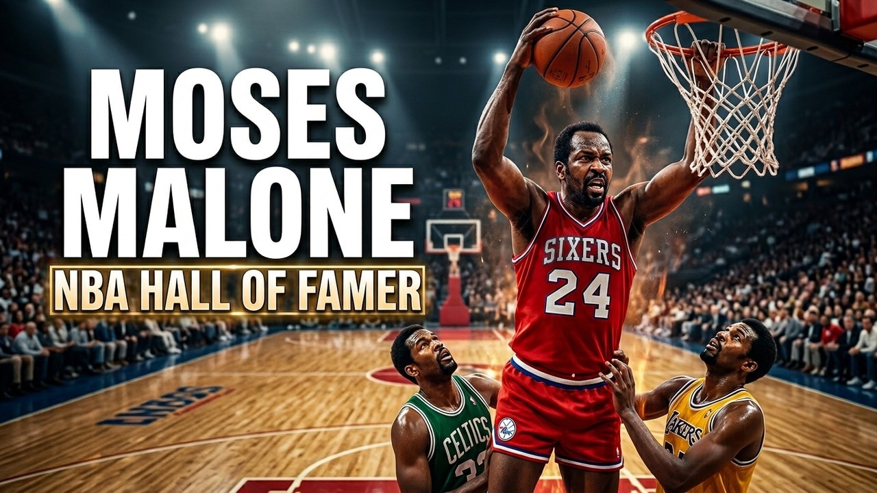 MOSES  MALONE NBA HALL OF FAME CAREER | MOSES MALONE NBA CAREER HIGHLIGHTS