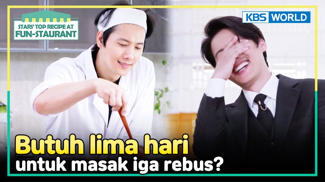 [IND/ENG] Koki gila, Sangwoo masak Galbijjim selama lima hari?! | Fun-Staurant | KBS WORLD TV 240909