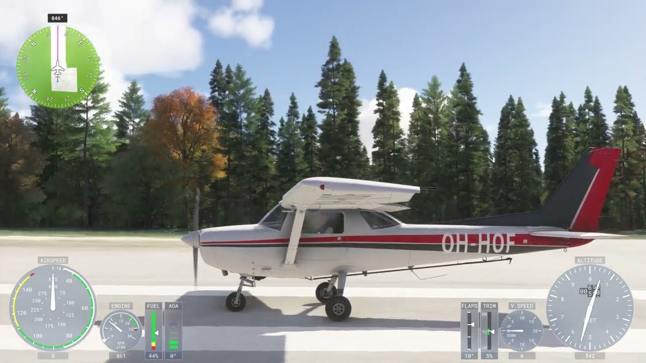 MSFS24, Virtual Flight At Suomussalmi (Finland), Cessna 152, Pilot Peku.