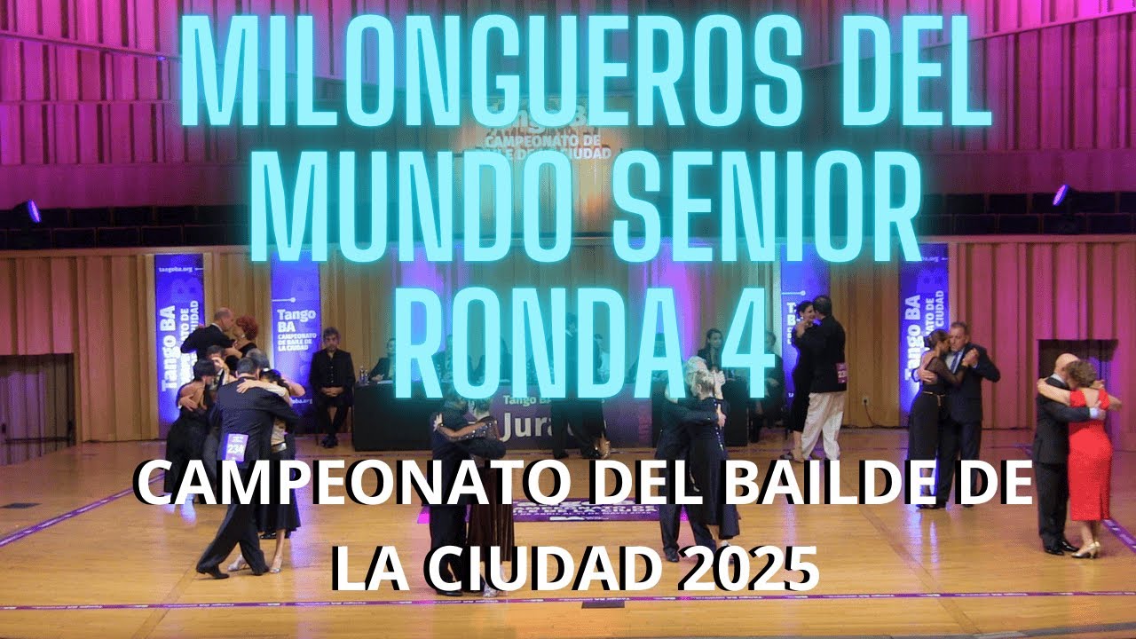 TANGO DE PISTA  Milongueros del mundo SENIOR Ronda 4 Campeonato de baile de la ciudad  #tangoba