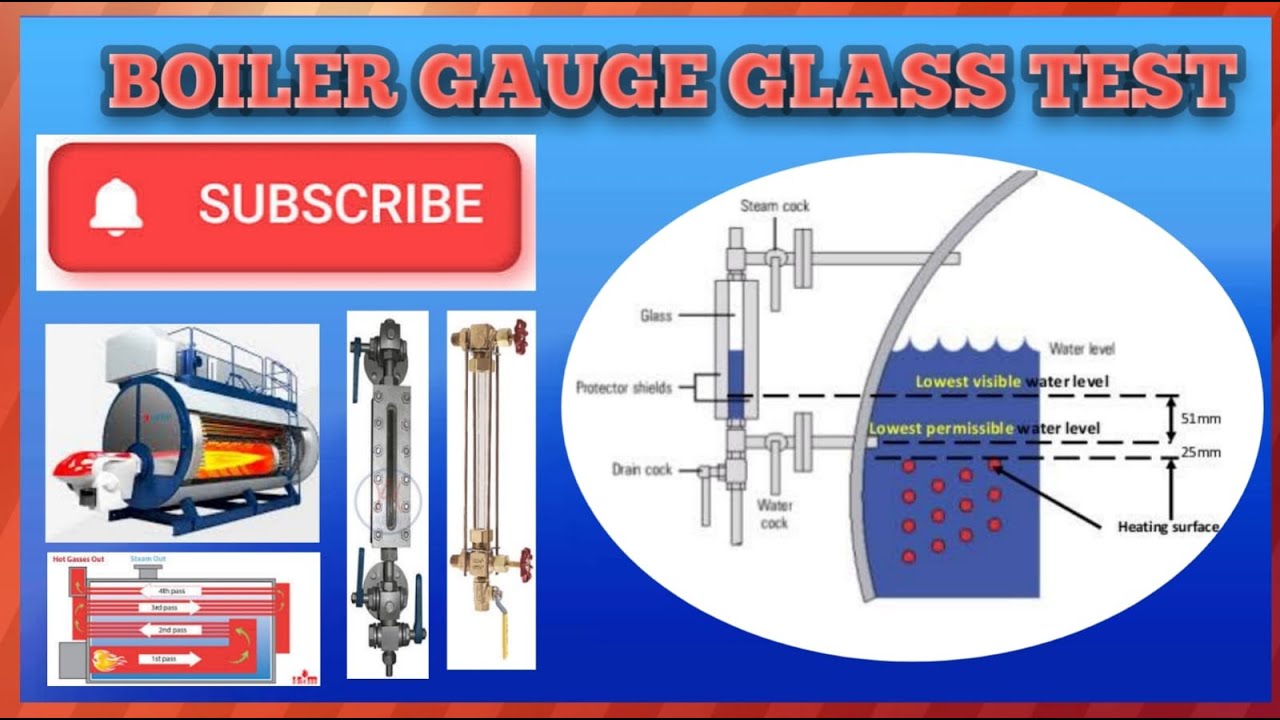 Boiler water level indicator Test, Gauge glass test Bangla, বয়লার গেইজ গ্লাস টেস্ট।