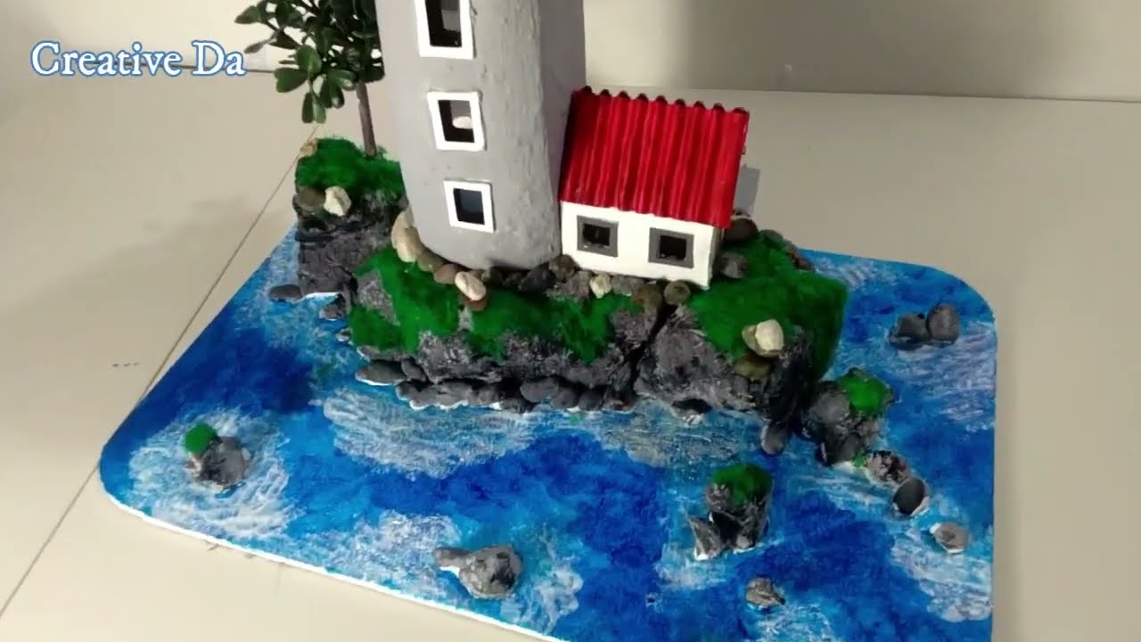 Create a Mini Lighthouse from Scratch | Fun and Easy DIY Project! #lighthousediy #diycrafts