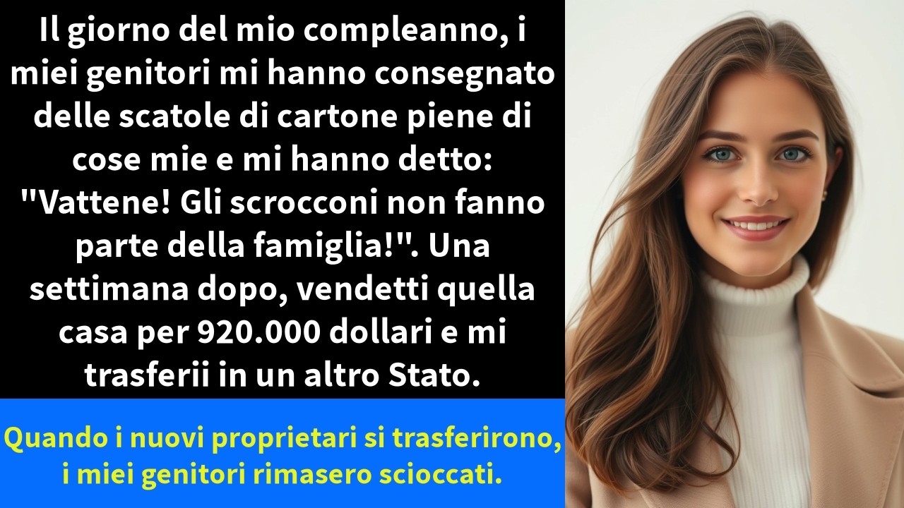 Il giorno del mio compleanno, i miei genitori mi hanno consegnato delle scatole di cartone piene di