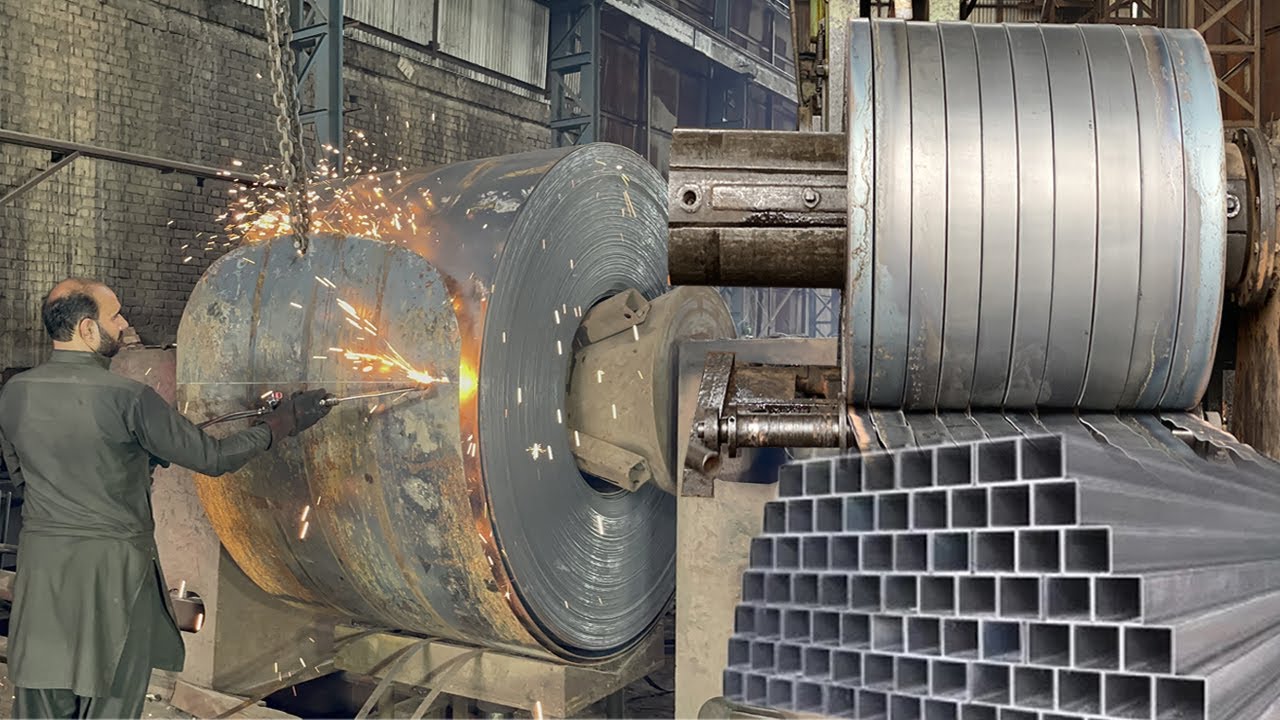 Unbelievable Square Steel Pipe Production Process | Incredible Square Steel Pipe Production Process
