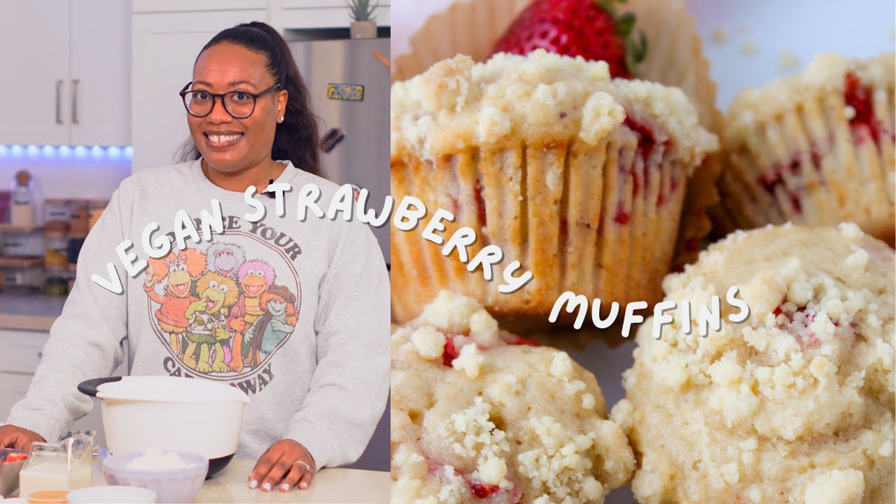 Easy Vegan Strawberry Muffins