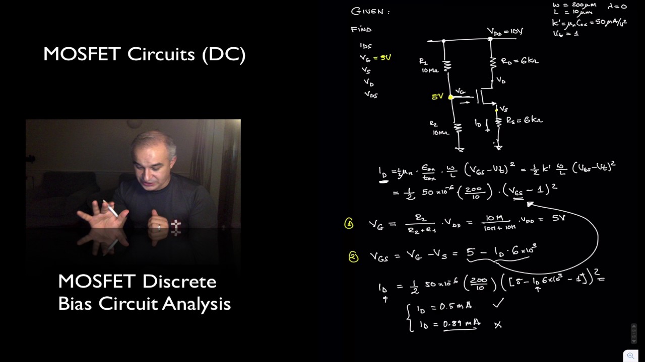 MOSFET: Discrete Biasing of MOSFETs Example