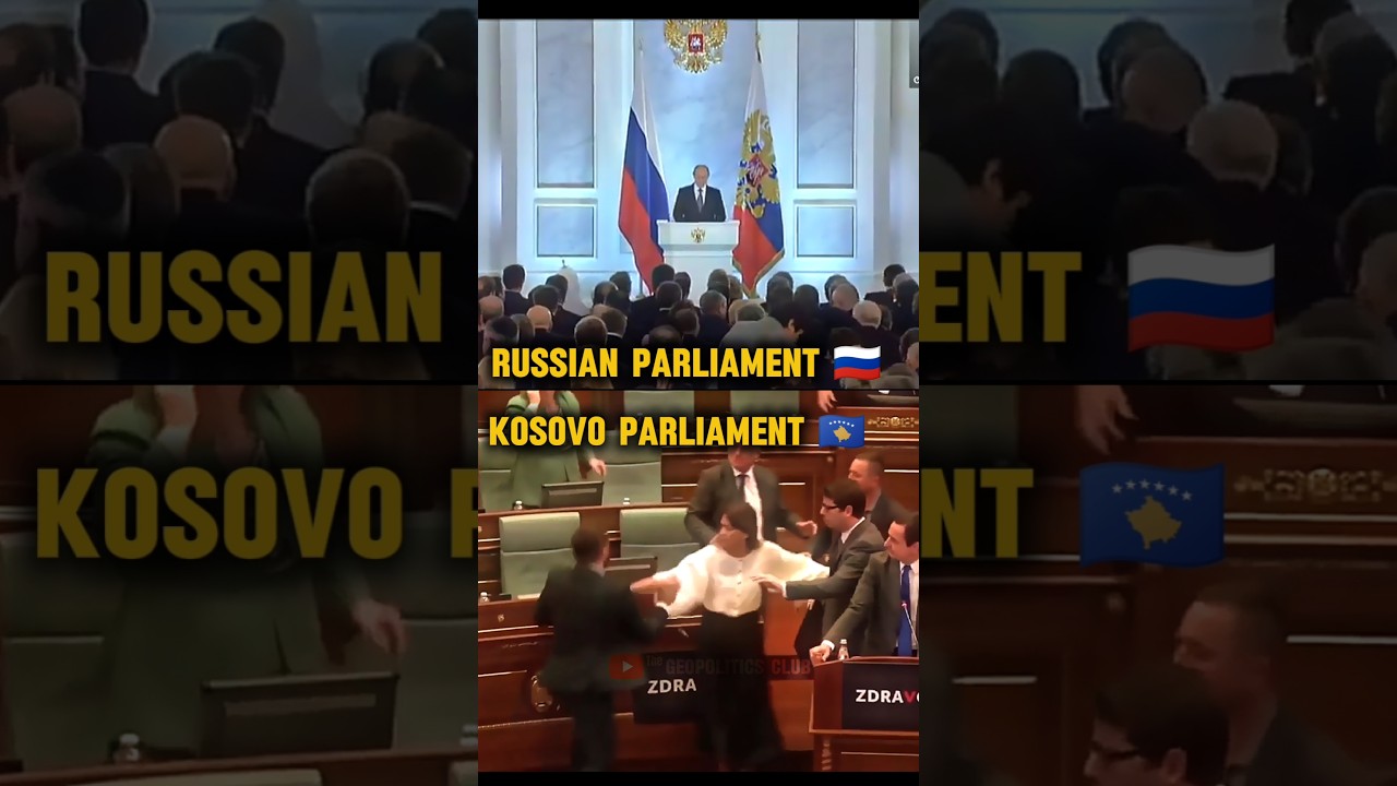 Russian Parliament 🇷🇺 vs Kosovo Parliament 🇽🇰 #russia #kosovo #geopolitics #shortsfeed #shorts