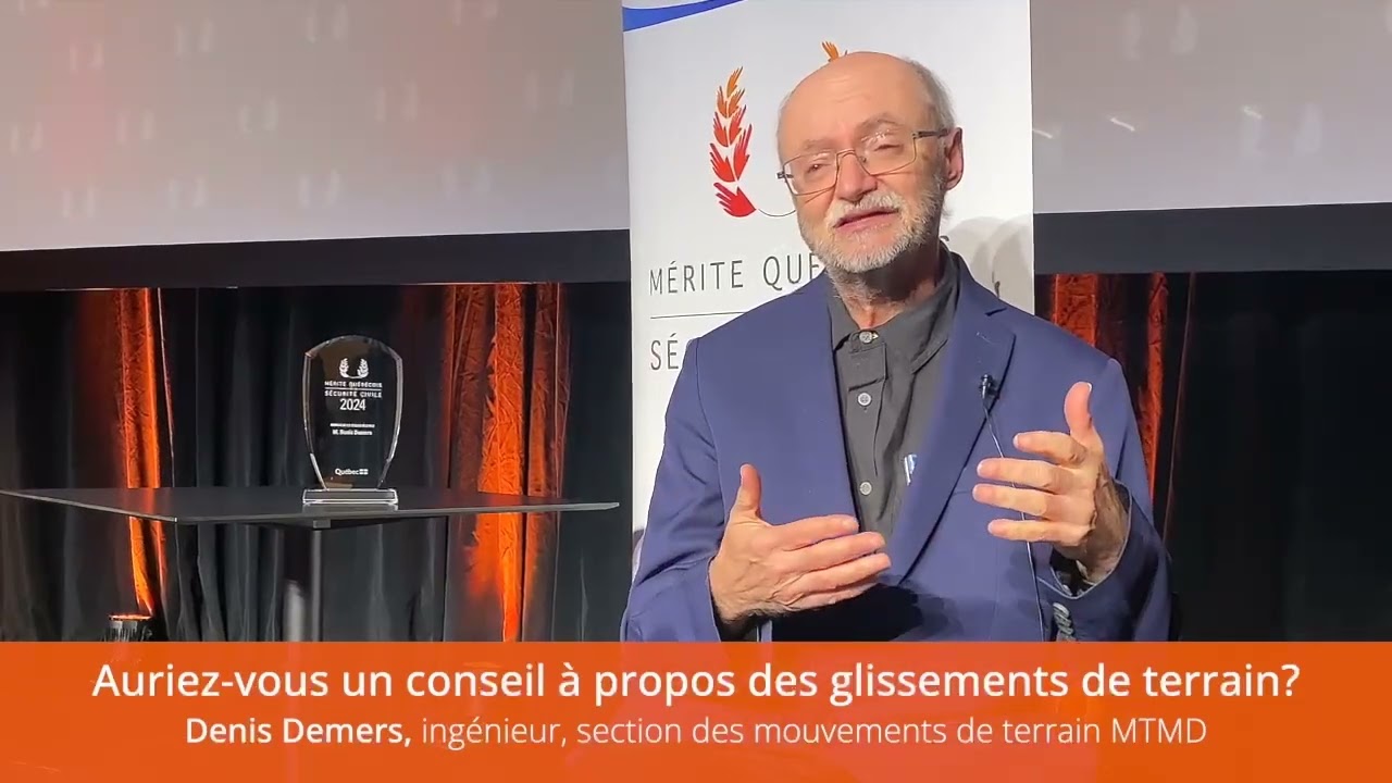 Mérite québécois de la sécurité civile 2024. Lauréat du prix Hommage, M. Denis Demers.