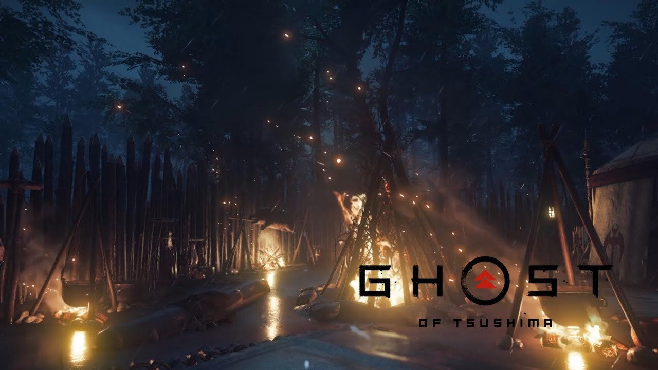 MONGOL CAMP | Campfire & Rain Sounds, Throat Singing | ASMR Ambience