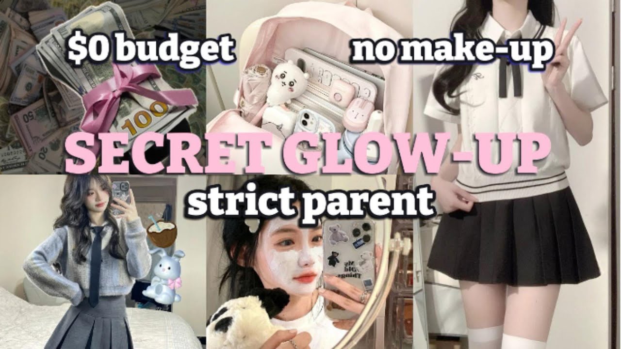 how to secretly glow up at school✨📚(no makeup + $0 budget &ndash; strict parents)