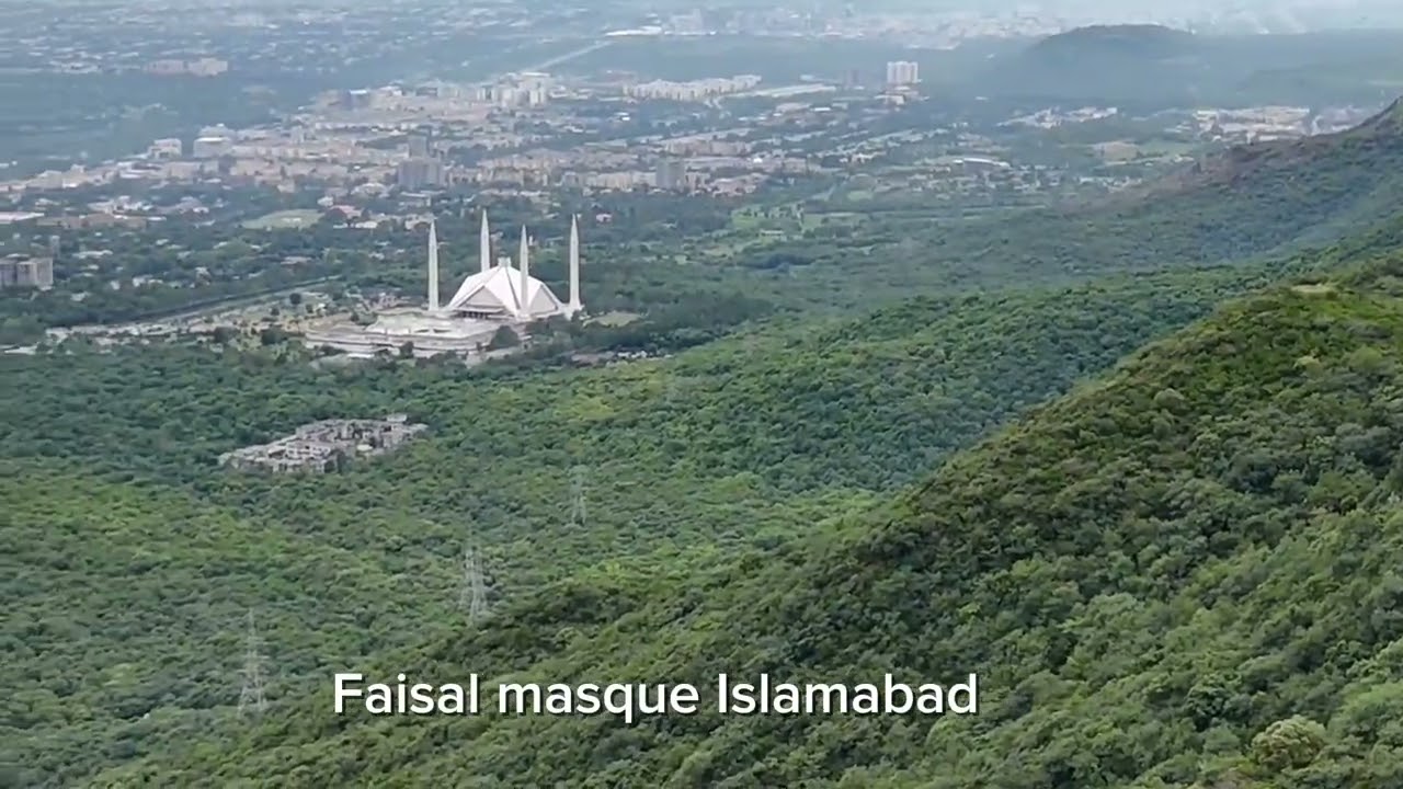 drone view Islamabad daman e koh mountain