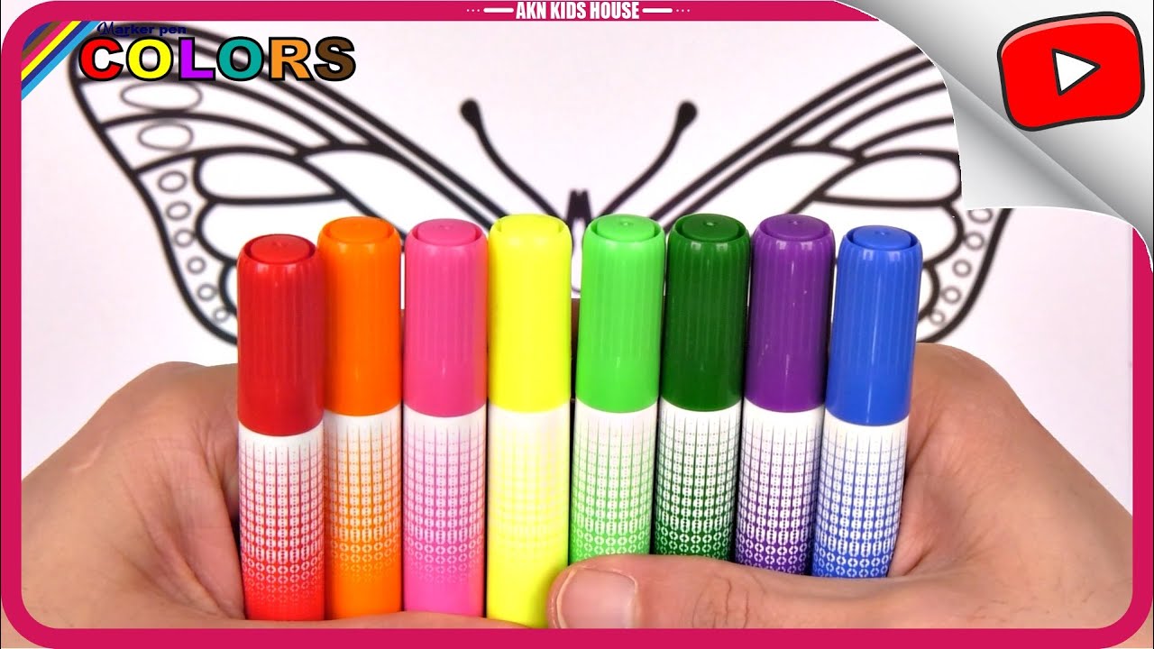 ( Cute Colorful Pencil ) Butterfly Coloring Pages / Akn Kids House