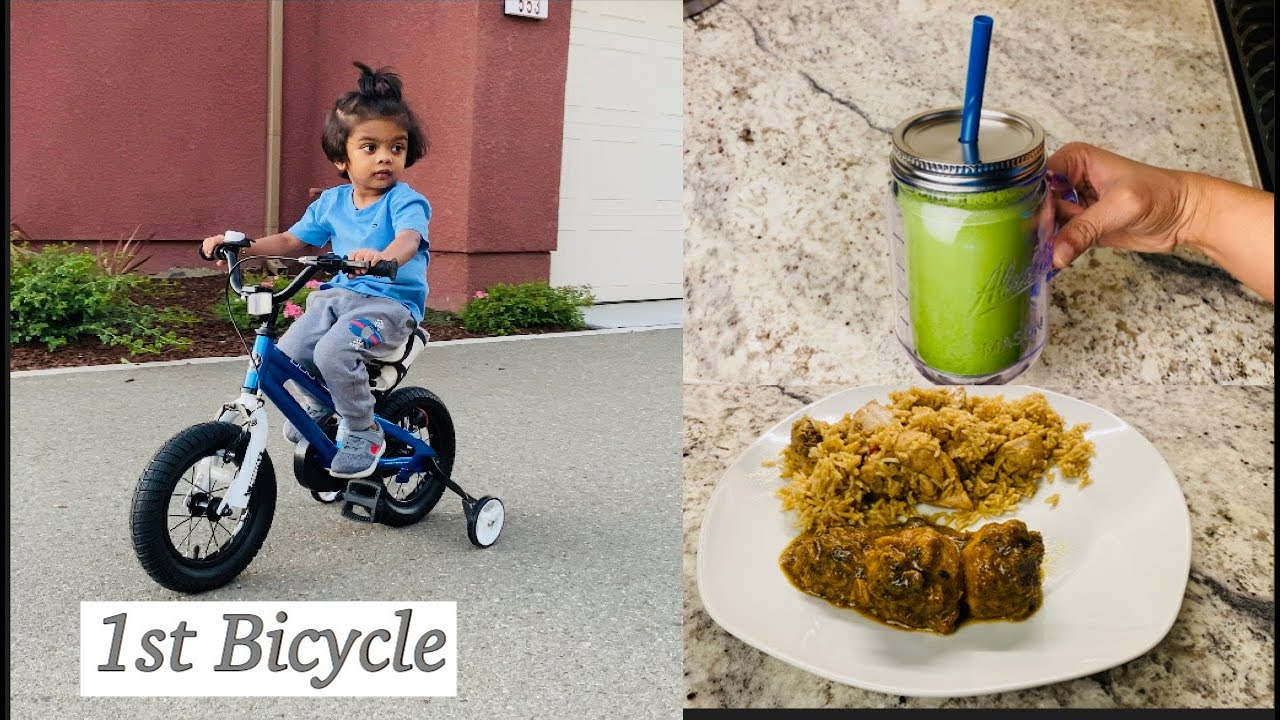 Green Juice recipe for Weight loss| Dhaba Style Chicken Curry || Evaan's 1st Bicycle Ride