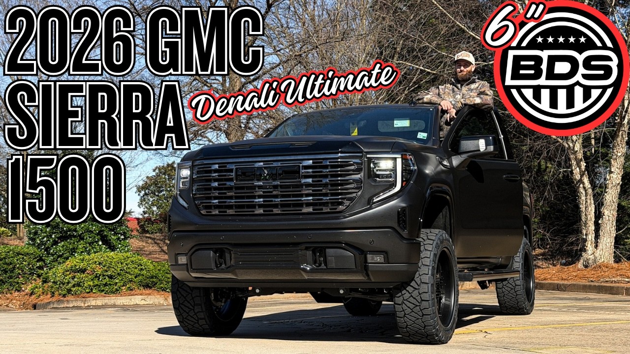 МАТОВО-ЧЕРНЫЙ И ВЕЛИКОЛЕПНЫЙ: GMC Sierra 1500 Denali Ultimate 2026 года | Лифт-комплект BDS 6 дюй...