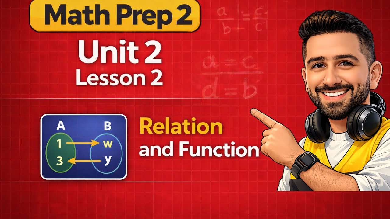06 - Math Prep 2 – 2026 | Unit 2 Lesson 2 | Relation and Function