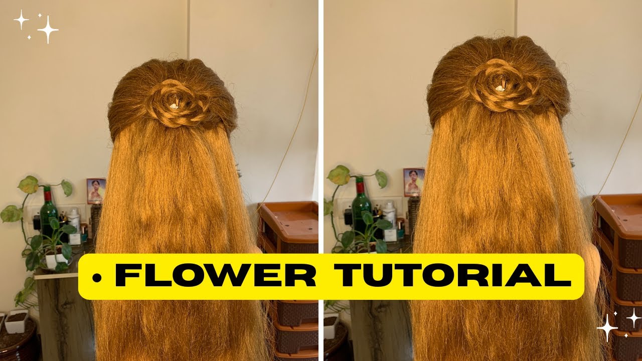 “Flower Tutorial Hairstyle for Open Hair | Step-By-Step Floral Hairstyle for Wedding & Party 2025”