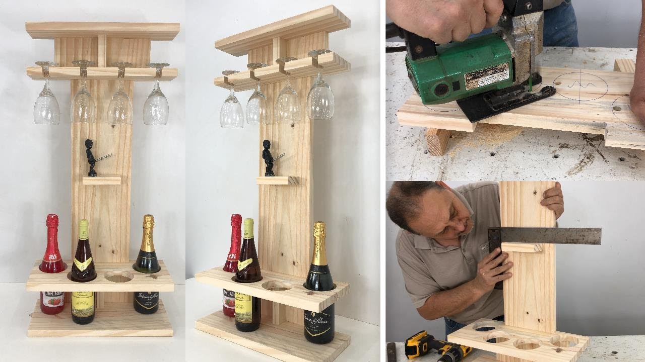 Botellero de Madera muy Bonito y fácil de hacer