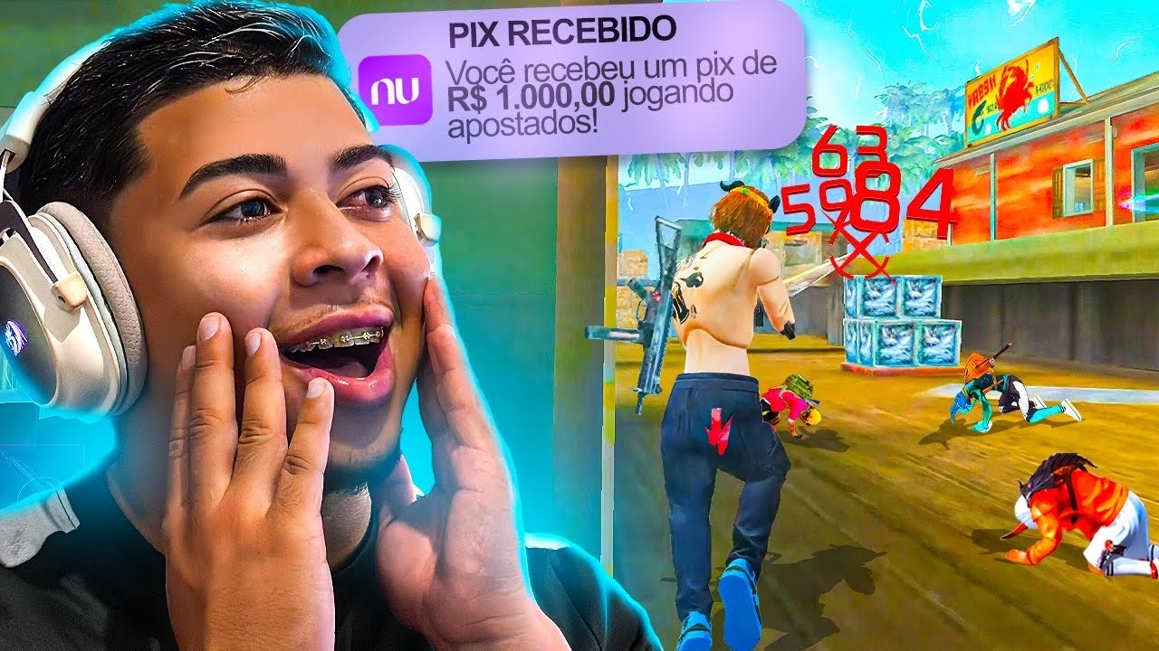 JOGANDO APOSTADO DOS 10 AOS 1000! DEU RED? - FREE FIRE