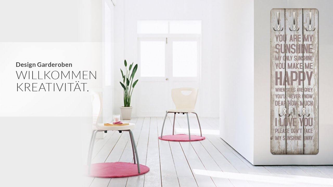 Wandideen von Bilderwelten.de | MUST-HAVE Design Garderoben