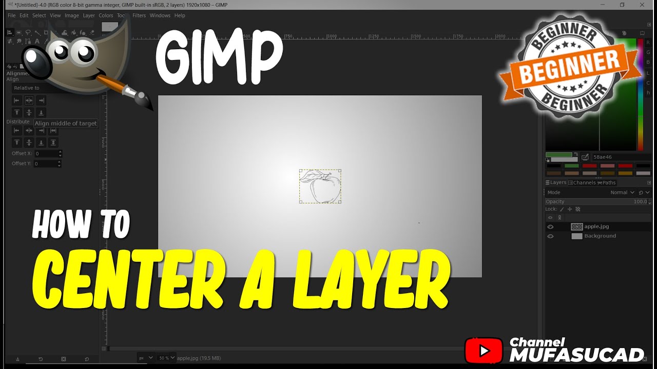 Gimp How To Center A Layer