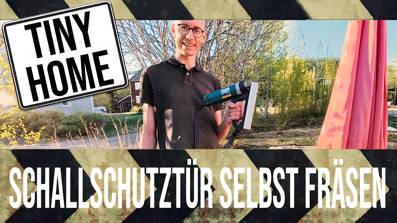 Türdichtung der Schallschutztür fräsen - ein DIY Kapitel des nächsten Container Haus Abenteuers