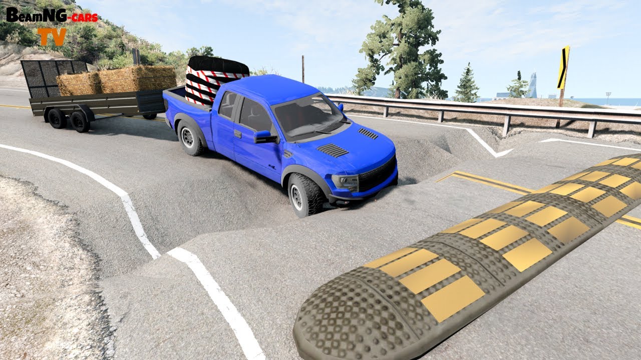 Cars vs Speed bump and potholes #2 - beamng drive ☆ beamng-cars TV