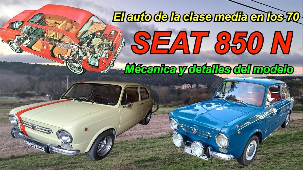 ⛽️Seat 850 N. Motor, mecánica y detalles del modelo. #seat850