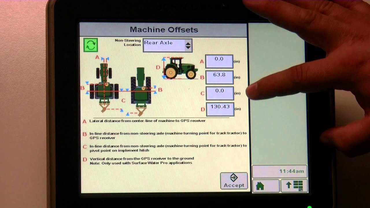John Deere Greenstar Display Machine and Equipment Offsets Setup