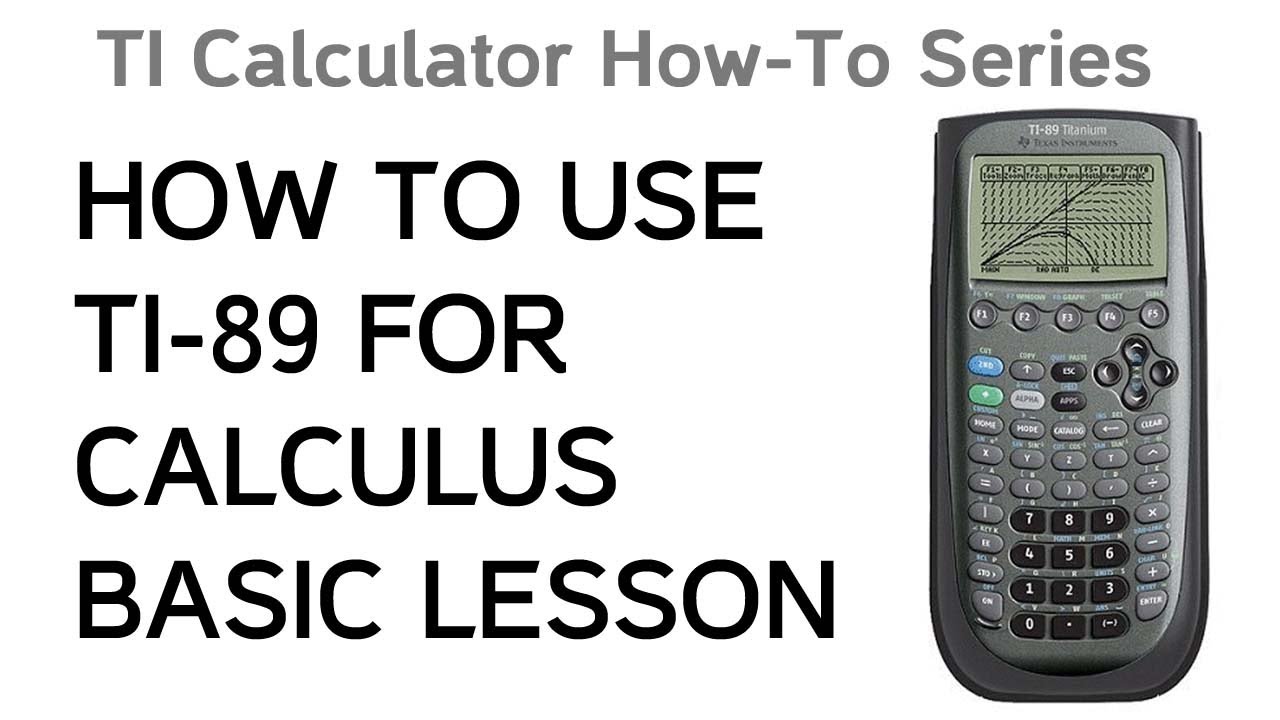 Ways to use a TI 89