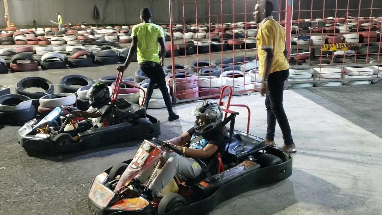 Rocket Go Karting With The Kids Portmore Jamaica #TonyAndLisaFamily