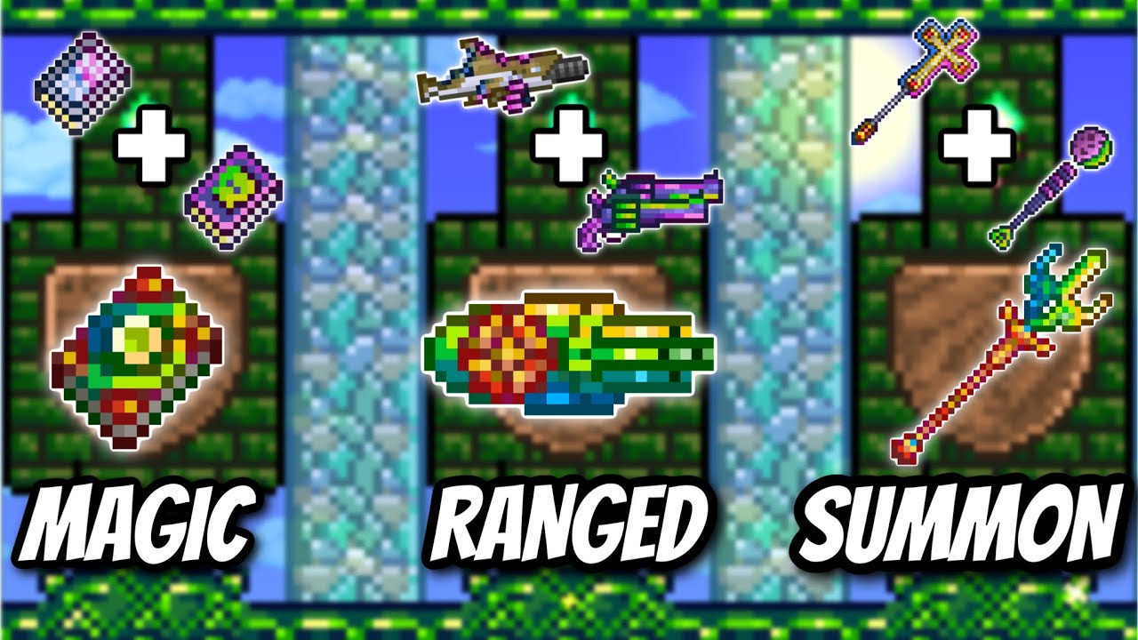I made TERRA WEAPONS for EACH CLASS in Terraria…