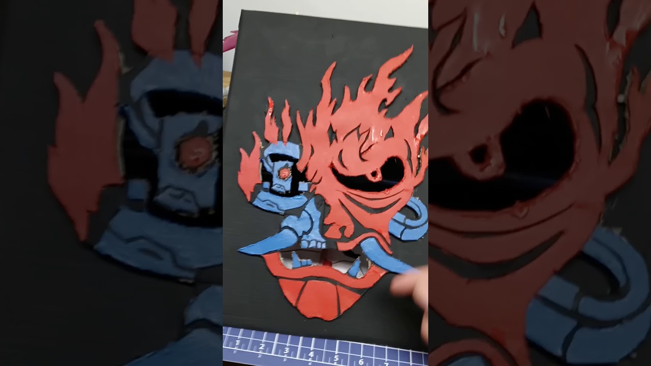 Making the samurai band symbol from cyberpunk 2077 light up