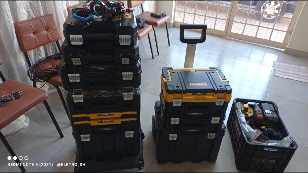 Dewalt Base móvel pra cx Tstak Modular... Veja só como ficou.
