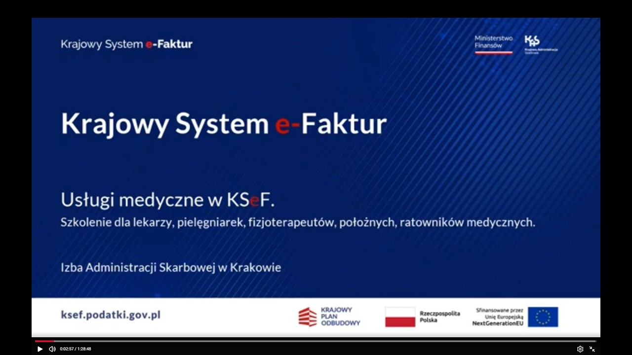 KSeF &ndash; szkolenia dla branży | Usługi medyczne