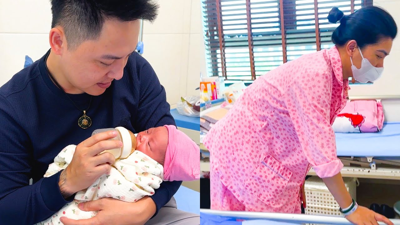 Dad has to take care of Banh Bao when Mom's pain doesn't subside