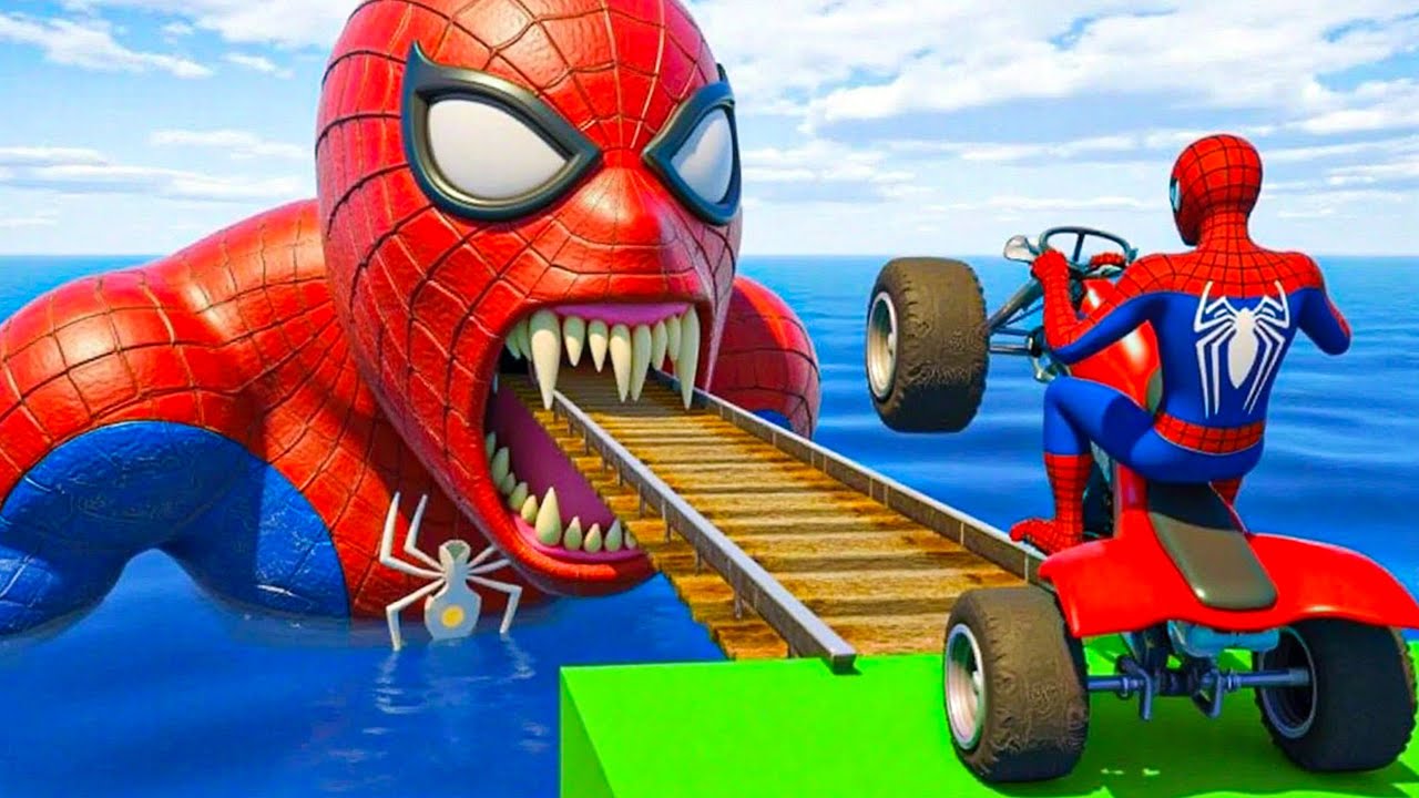 الرجل العنكبوت انقاذ باتمان Spider-Man Rescue batman vs iron man vs venom funny Game GTA 5 superhero