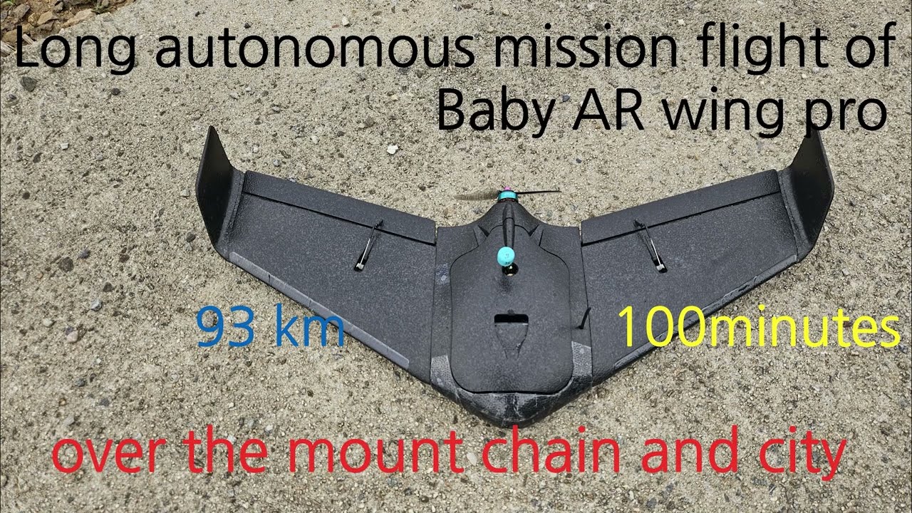 Long autonomous mission flight of Baby AR wing pro