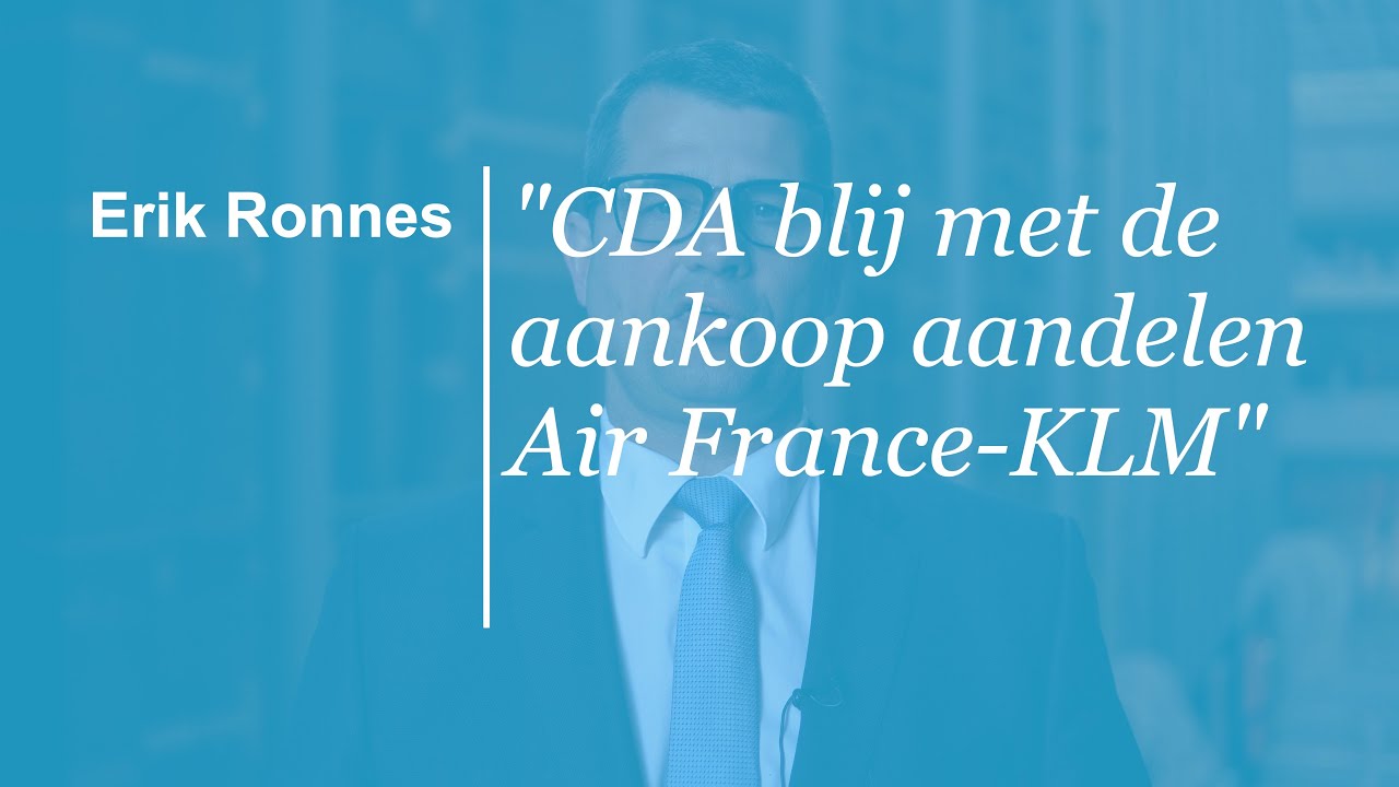 CDA blij met de aankoop aandelen Air France-KLM