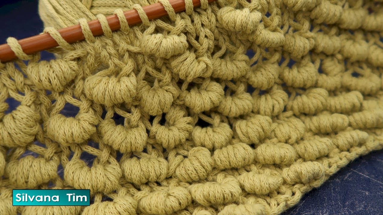 PUNTO CARACOLES TEJIDO a DOS AGUJAS (Cordon Algodon).  PUNTOS A DOS AGUJAS / silvana tim №941