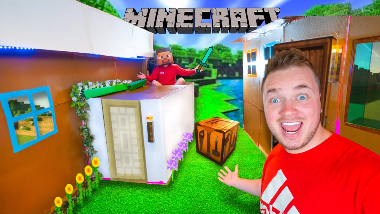 Мы построили деревню-коробку-форт в Minecraft (24-часовое испытание)
