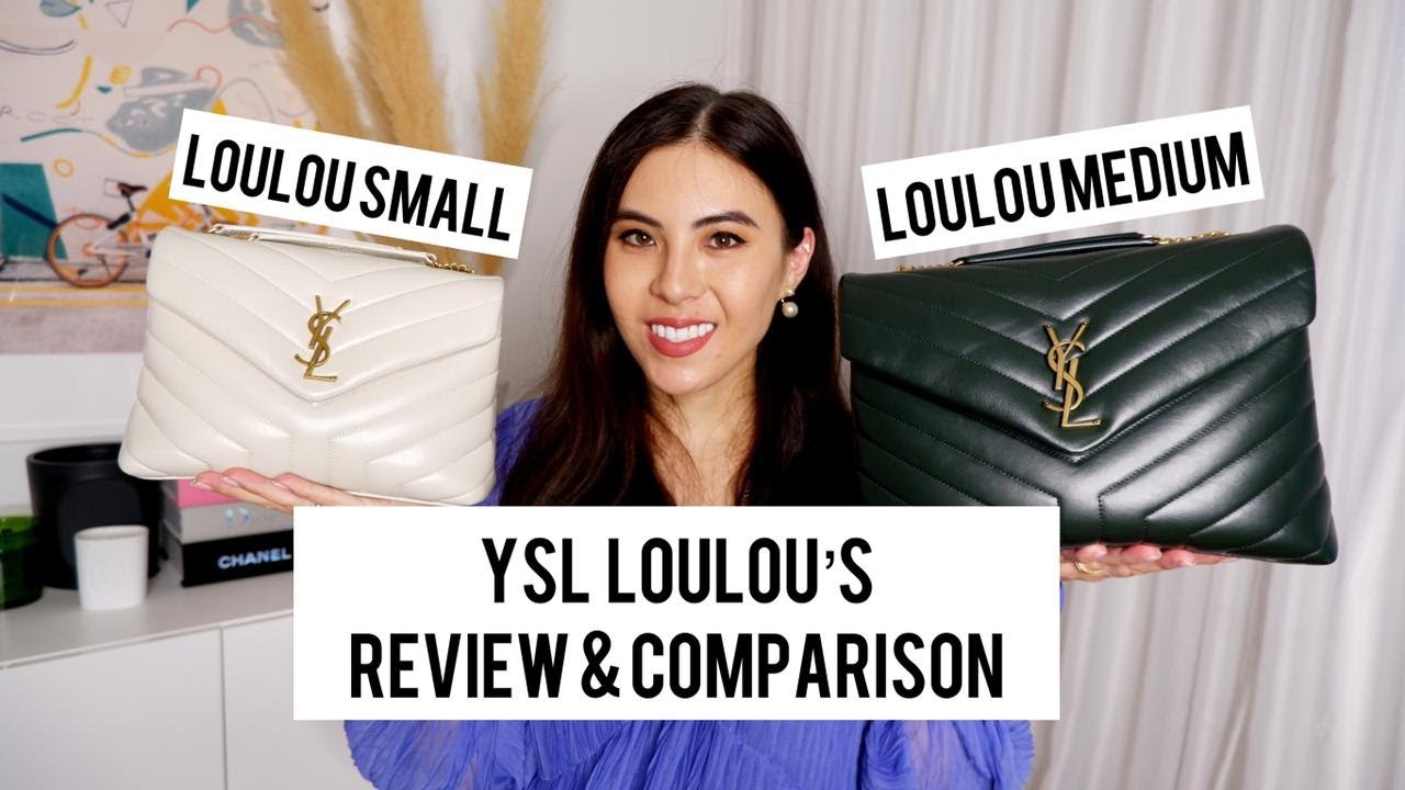 SAINT LAURENT LOULOU SMALL VS MEDIUM REVIEW,COMPARISON & MODSHOTS