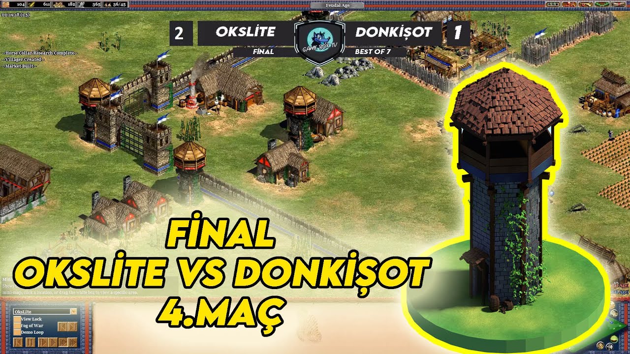 TÜRKİYE TURNUVASI FİNAL--OKSLİTE VS DONKİŞOT 4.MAÇ - AGE OF EMPİRES 2 HD EDİTİON  TÜRKÇE