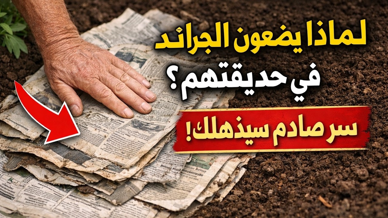 سر البستانيين المحترفين: لماذا يضعون الجرائد في حديقتهم؟ (ستندهش من السبب!)