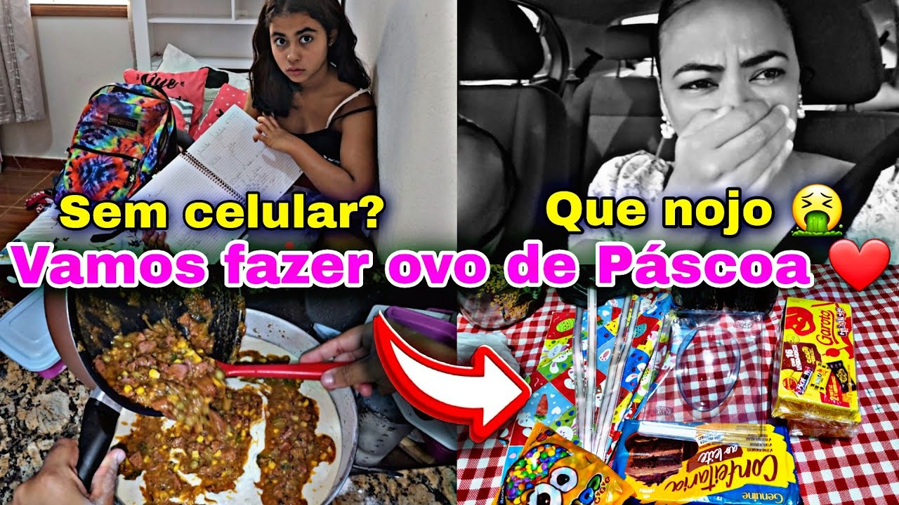 TIREI O CELULAR DA MINHA FILHA POR CAUSA DAS NOTAS ? TORTA DE SARDINHA + VAMOS FAZER OVO DE PÁSCO🍫🍫