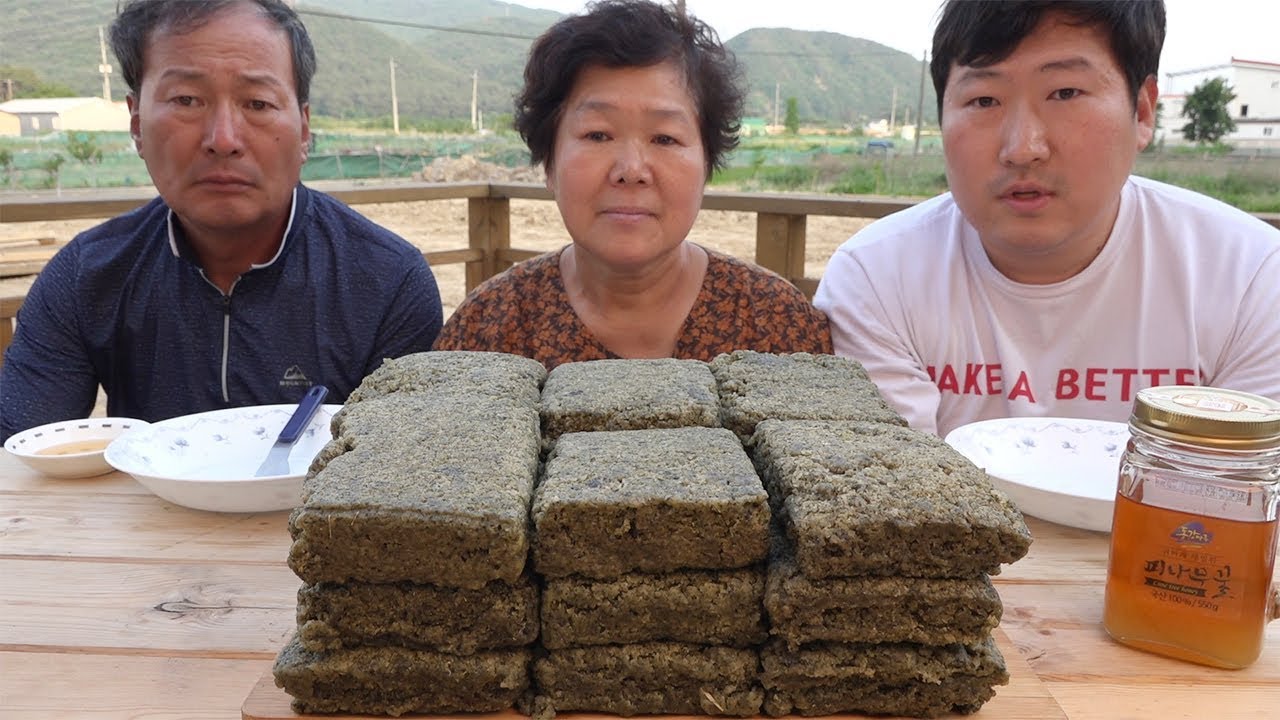 직접 딴 깻잎으로 만든 [[깻잎떡(Rice cake made with perila leaves)]] 요리&먹방!! - Mukbang eating show