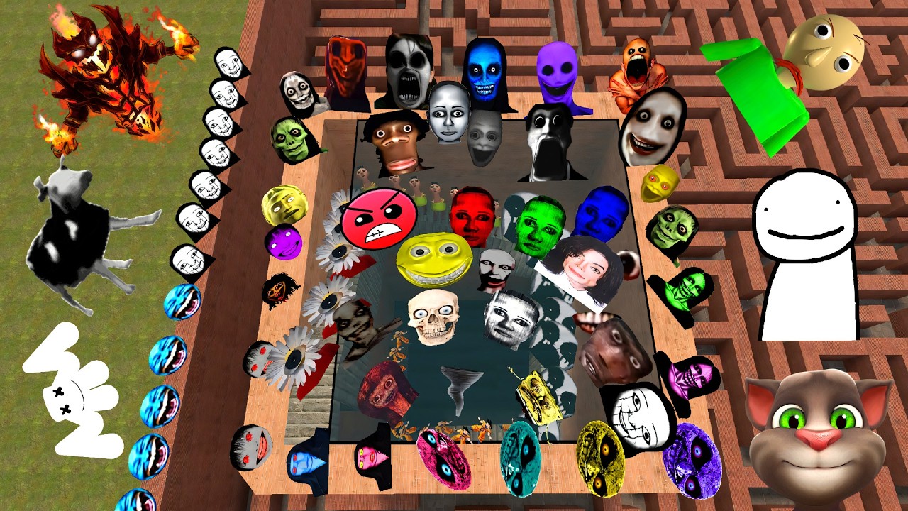 Too Much Nico Nextbots and Ultimate Nextbots in the Maze | Garry's Mod Ep8