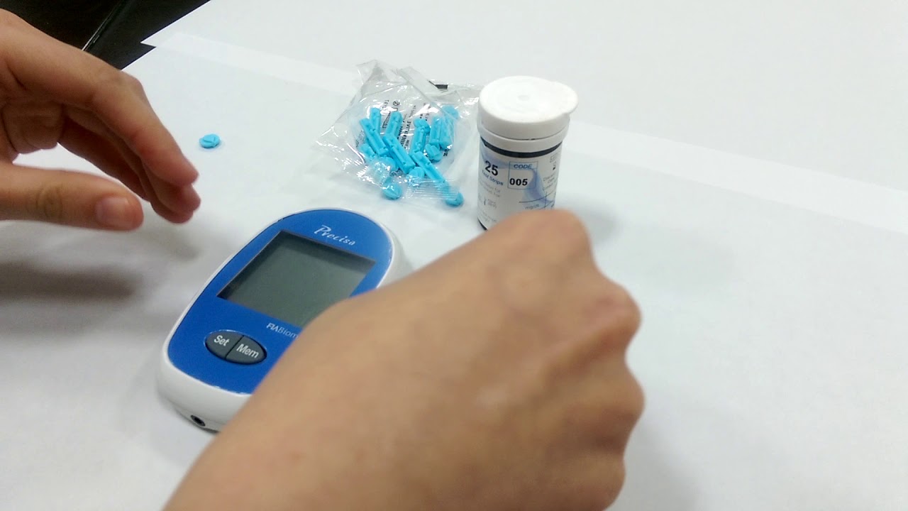 FIA Biomed Precisa Blood Glucose Meter - Testing your blood glucose