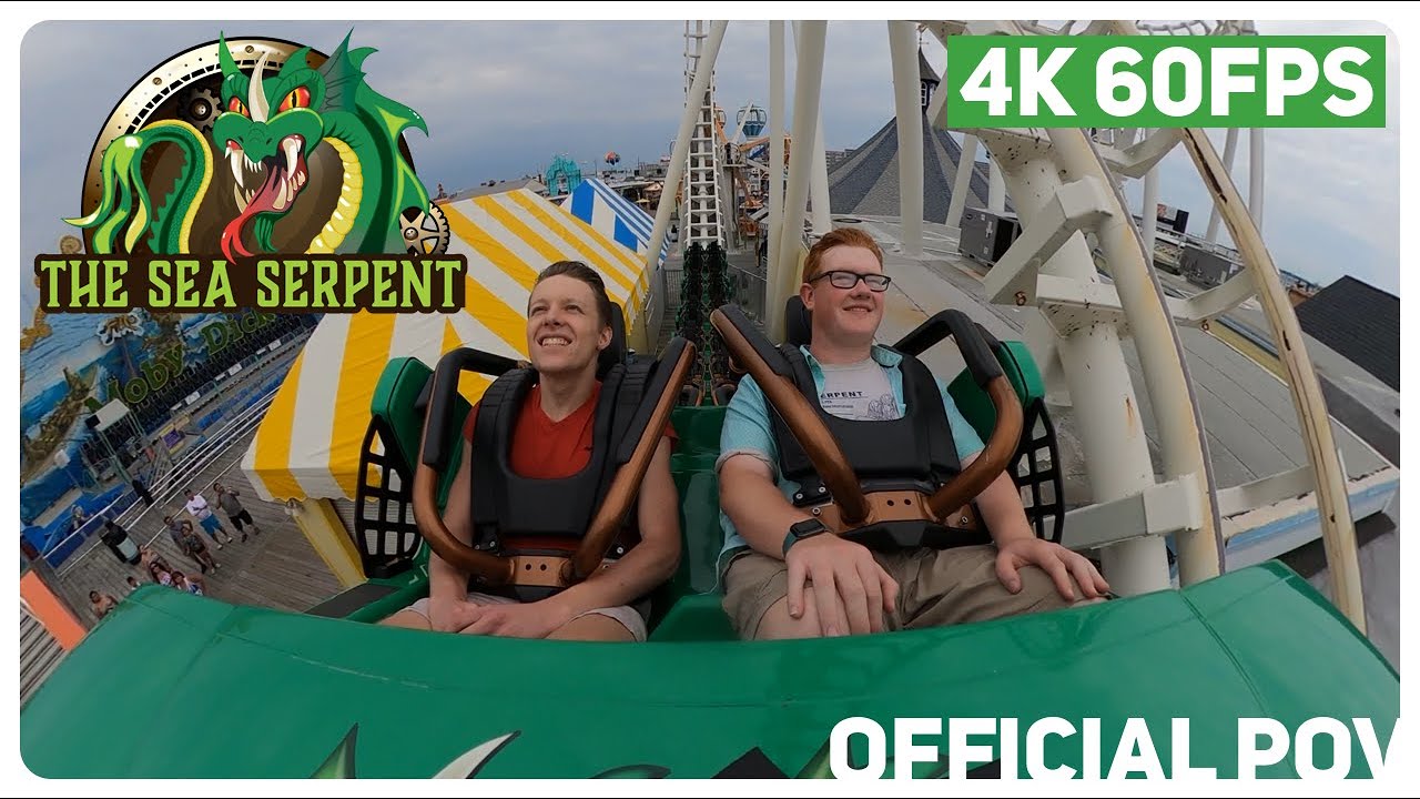 Sea Serpent ridercam on-ride 4K POV @60fps - Moreys Piers, Wildwood NJ